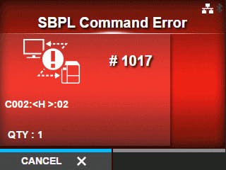 SBPL - Command Error | SATO America