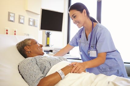 Patient with wristband