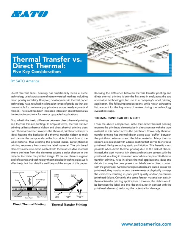 thermal transfer direct thermal