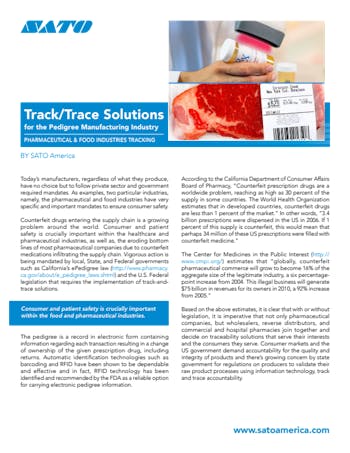 Track Trace Solutions For The Pedigree Manufacturing Industry